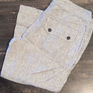 Classic Striped Capris For Women